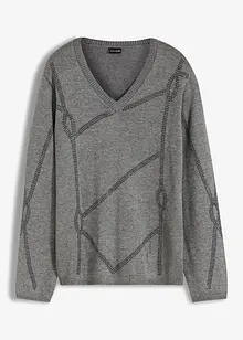 Pullover mit Strass-Applikation, bonprix
