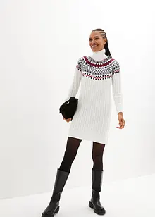 Robe en maille norvégienne avec motif torsadé, bonprix