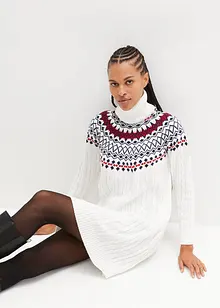 Robe en maille norvégienne avec motif torsadé, bonprix