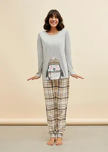 Pyjama mit Flanellhose, bonprix