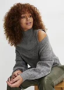 Grobstrick-Pullover schulterfrei, bonprix