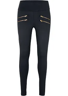 Leggings mit Komfortbund und dekorativen Reißverschlüssen, bonprix