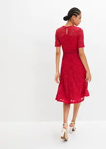 Robe en dentelle avec empiècement crochet, bonprix