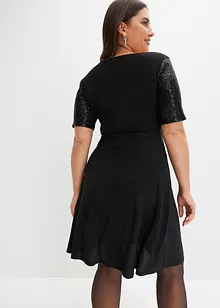 Robe avec empiècement sequins, bonprix