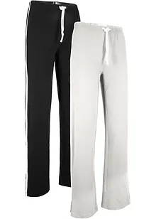 Lot de 2 pantalons en jersey coton extensible, bonprix