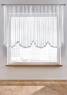 Store ondulé avec bordure en satin et polyester recyclé, bonprix