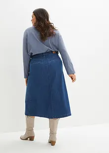 Jupe midi en jean extensible, bonprix