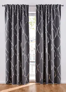 Abdunkelnder Vorhang mit Glanz Druck (1er Pack), bonprix