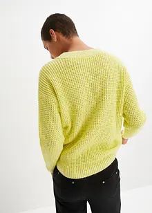 Lockerer Pullover aus Waffelstrick, langarm, bonprix