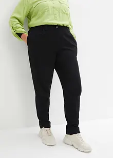 Stretch-Chino mit Bequembund und gekrempeltem Saum, bonprix