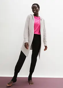 Super Soft Long-Sweatjacke mit Kängurutaschen, bonprix