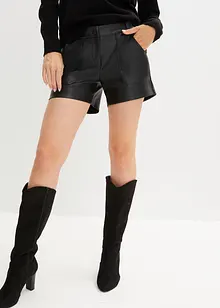 Kurze Lederimitat-Shorts, bonprix