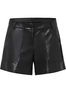 Kurze Lederimitat-Shorts, bonprix