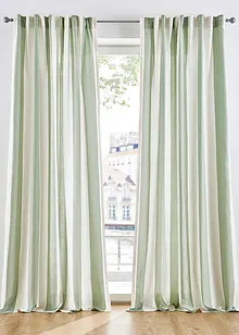 Rideau rayé avec polyester recyclé (1 pce), bonprix