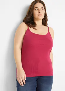 Lot de 3 tops à fines bretelles 100% coton, bonprix