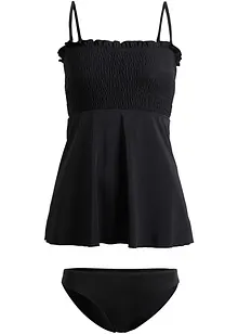 Gesmokter Bandeau-Tankini (2-tlg.Set), bonprix