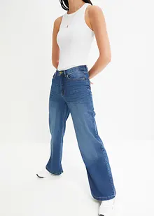 Wide Leg Jeans High Waist, Bio-Baumwolle, bonprix