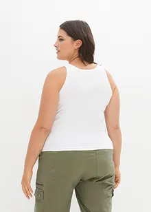 Geripptes Tanktop mit Bio-Baumwolle, bonprix