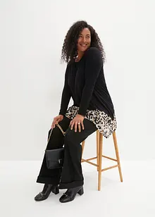 Shirtbluse aus Viskose-Mix mit Chiffoneinsatz, bonprix