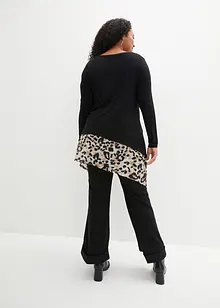 Shirtbluse aus Viskose-Mix mit Chiffoneinsatz, bonprix