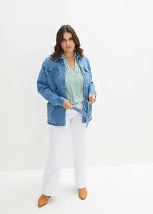 Cargo-Jeansjacke mit Gürtel, bonprix