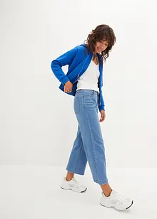 Wide Leg Jeans Mid Waist, cropped, bonprix