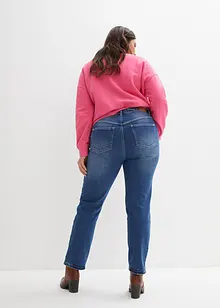 Jean droit taille haute, peu stretch, bonprix