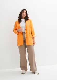 Pantalon en lin majoritaire avec taille élastiquée, bonprix