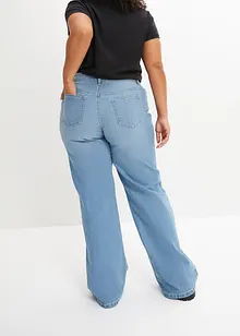 Wide-Leg-Jeans, Mid Waist, Stretch, bonprix