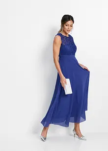 Robe longue avec empiècement dentelle, bonprix