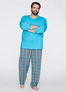 Pyjama aus reiner Baumwolle und mit langen Ärmeln, bonprix
