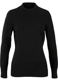 Pull basique en fine maille à col montant, bonprix