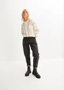 Jean Barrel, taille mi-haute, extensible, bonprix