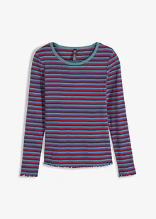 Rippshirt gestreift aus Bio-Baumwolle, bonprix