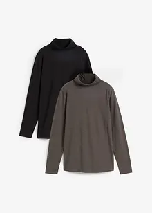 Langarmshirt mit reiner Bio-Baumwolle (2er Pack), bonprix