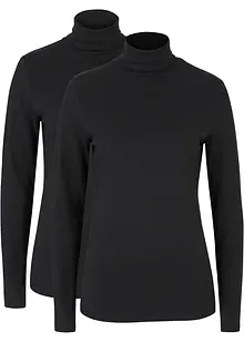 Langarmshirt mit reiner Bio-Baumwolle (2er Pack), bonprix