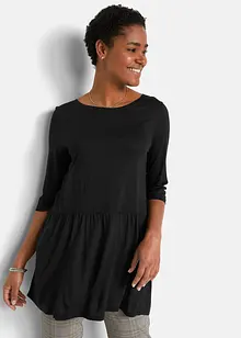 Longshirt aus Viskose mit Volant, bonprix