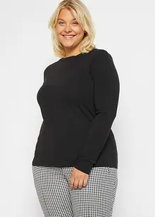 Lot de 2 T-shirts manches longues en coton extensible, bonprix