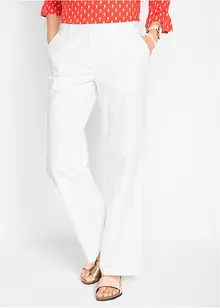 Pantalon en lin majoritaire avec taille élastiquée, bonprix
