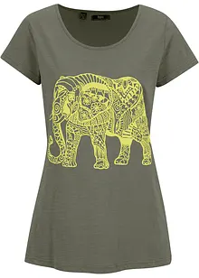 Shirt mit platziertem Print aus Bio-Baumwolle, kurzarm, bonprix