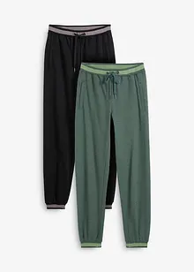 Sweathose aus Baumwoll-Mix, 2er Pack, bonprix