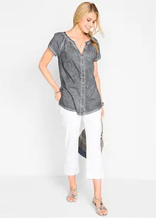 Kurzarmbluse aus reiner Baumwolle, bonprix