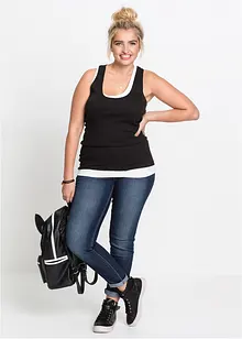 2er-Pack Ripp-Tanktop, bonprix