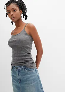 Spaghettiträger-Top aus reiner Baumwolle, 2er Pack, bonprix