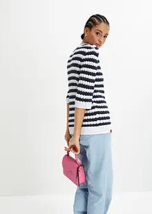 T-shirt en maille, manches coudes, bonprix