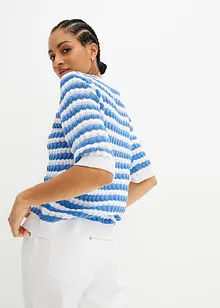 T-shirt en maille, manches coudes, bonprix