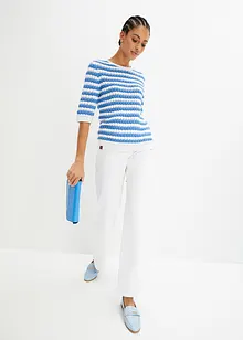 T-shirt en maille, manches coudes, bonprix