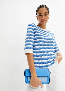 T-shirt en maille, manches coudes, bonprix