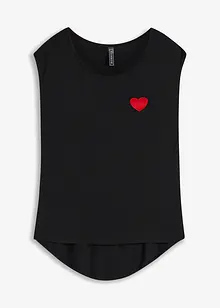 Vokuhila-Shirt aus fließendem Viskosemix, bonprix