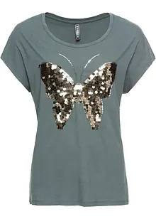 T-shirt à sequins, bonprix